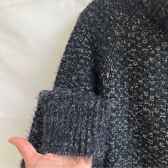 Lovers and Friends Night sky sweater dress in charcoal, eyelash fabric, Size M - Picture 4 of 8